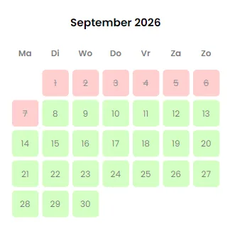 Bookings overview